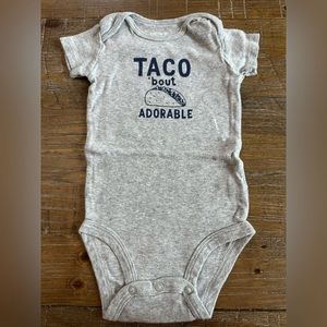 Carter’s 12M Short Sleeve Onesie - Taco ‘bout Adorable
